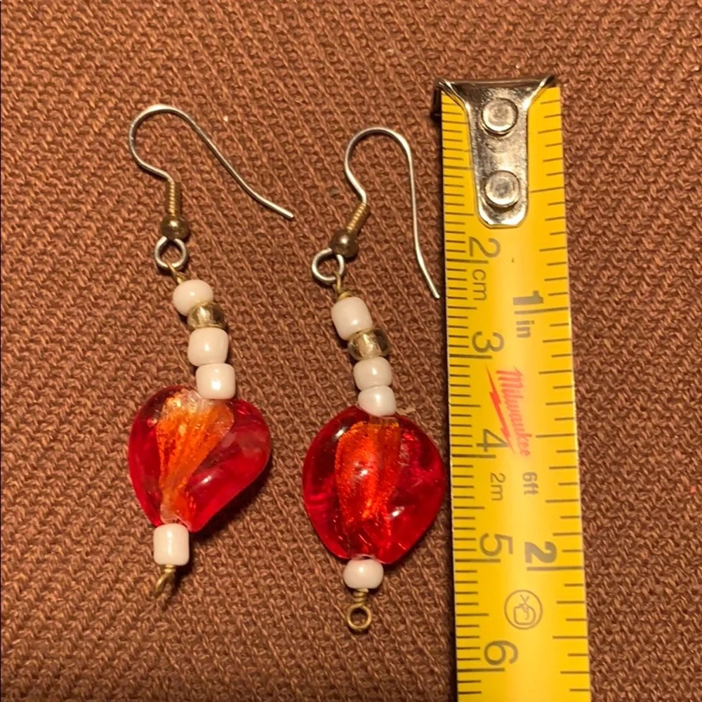 Murano glass beads dangle earrings - Picture 4 of 5